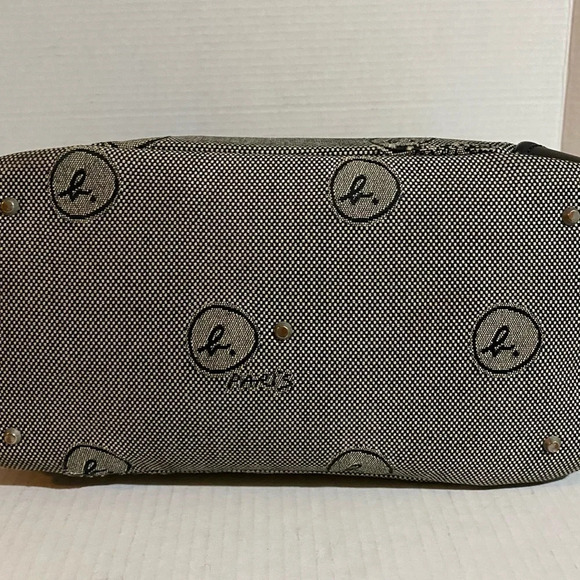 Agenes b voyage canvas leather tote handbag - Picture 4 of 12